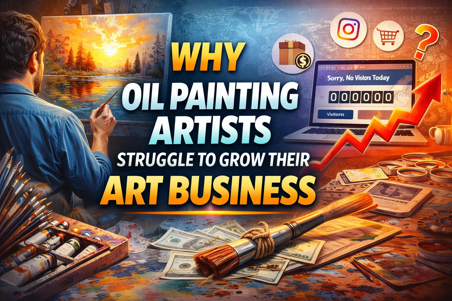 Why Oil Painting Artists Struggle to Grow Their Art Business (And How Digital Marketing Can Help)