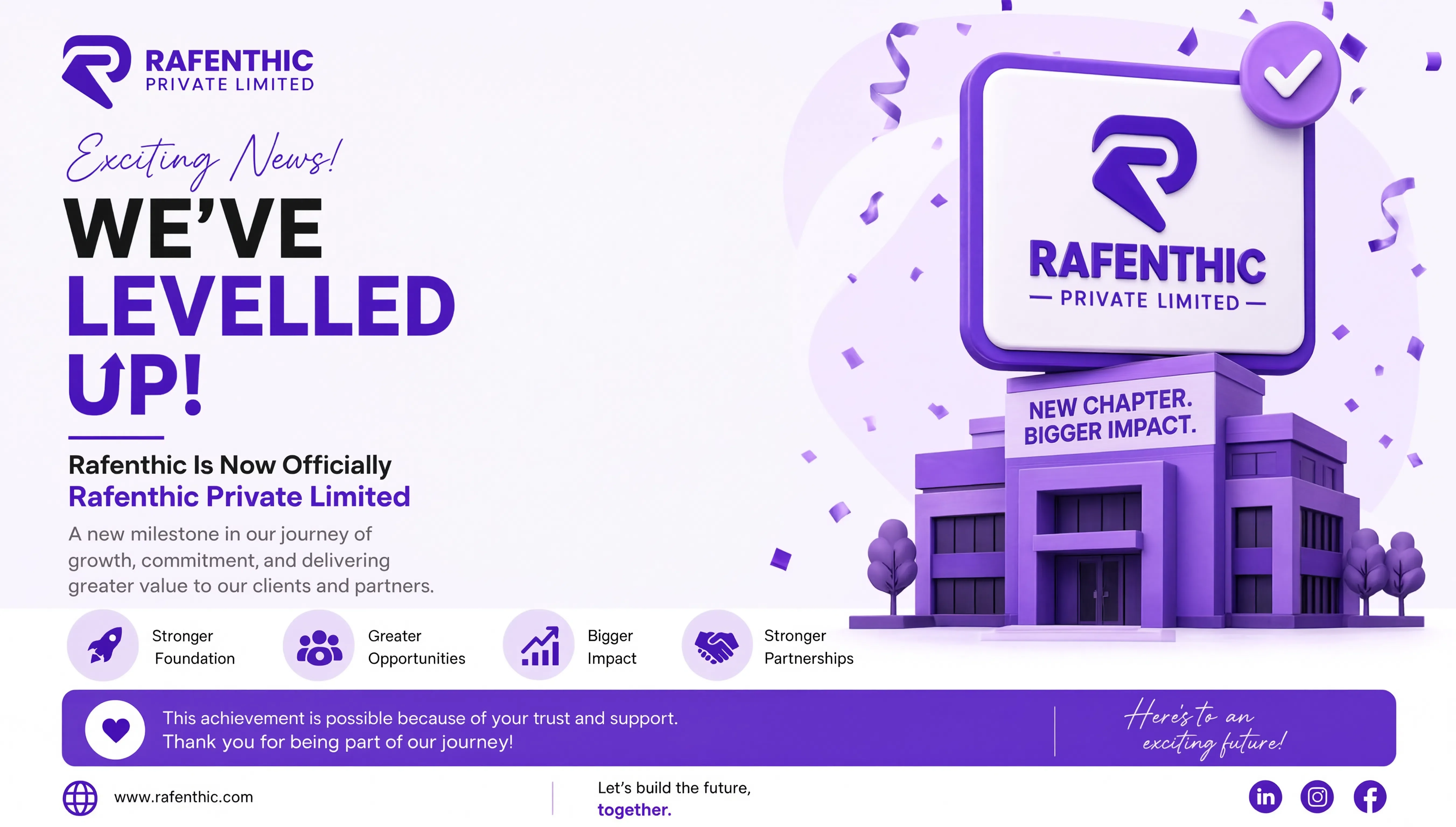 Rafenthic Is Now Rafenthic Private Limited - A New Chapter Begins